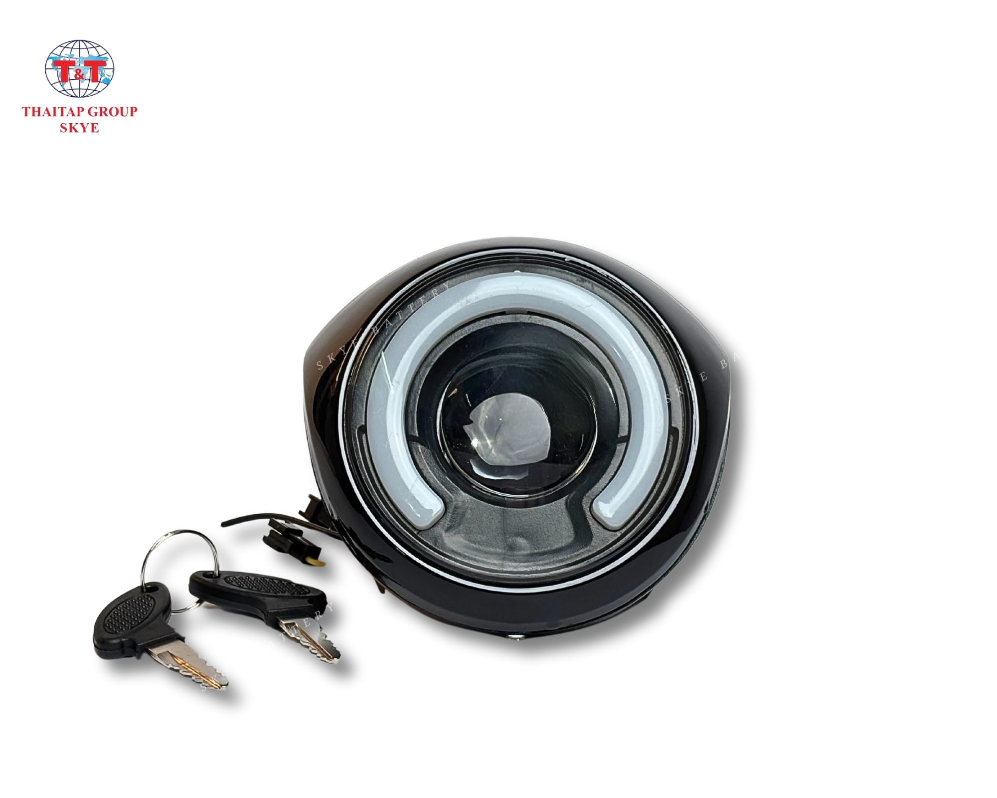 Đèn xe đạp điện có khóa các màu